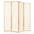 Artiss 4 Panel Room Divider Screen 174x179cm Natural