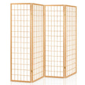 Artiss 4 Panel Room Divider Screen 174x179cm Natural