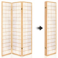 Artiss Room Divider Screen 6 Panel 261x179cm Natural Wood