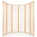 Artiss Room Divider Screen 6 Panel 261x179cm Natural Wood