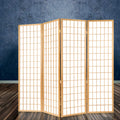 Artiss Room Divider Screen 6 Panel 261x179cm Natural Wood