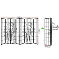 Artiss 8 Panel Room Divider Screen 348x179cm Bamboo Black
