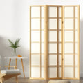 Artiss 3 Panel Room Divider Screen 132x179cm Natural