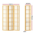 Artiss 3 Panel Room Divider Screen 132x179cm Natural