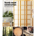 Artiss 3 Panel Room Divider Screen 132x179cm Natural
