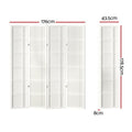 Artiss 4 Panel Room Divider Screen 176x179cm White