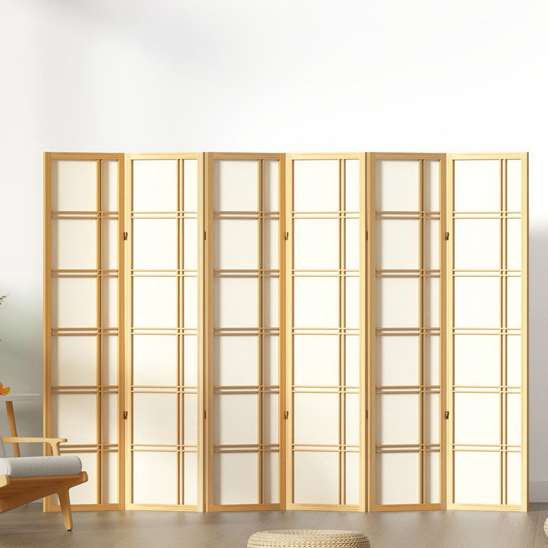 Artiss 6 Panel Room Divider Screen 265x179cm Natural