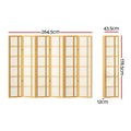 Artiss 6 Panel Room Divider Screen 265x179cm Natural