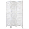 Artiss 3 Panel Room Divider Screen 120x170cm White Louver