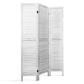 Artiss 3 Panel Room Divider Screen 120x170cm White Louver