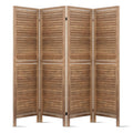 Artiss 4 Panel Room Divider Screen 160x170cm Louver Oak