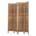 Artiss 4 Panel Room Divider Screen 160x170cm Louver Oak