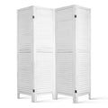 Artiss 4 Panel Room Divider Screen 163x170cm White Louver