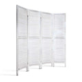 Artiss 4 Panel Room Divider Screen 163x170cm White Louver