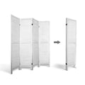 Artiss 4 Panel Room Divider Screen 163x170cm White Louver