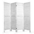 Artiss 4 Panel Room Divider Screen 163x170cm White Louver