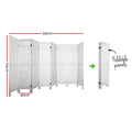 Artiss 8 Panel Room Divider Screen 326x170cm White Louver