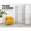 Artiss 8 Panel Room Divider Screen 326x170cm White Louver