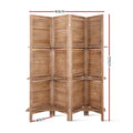 Artiss 4 Panel Room Divider 163x170cm Shelf Oak