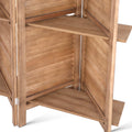 Artiss 4 Panel Room Divider 163x170cm Shelf Oak