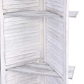 Artiss 4 Panel Room Divider 163x170cm White Shelf Storage