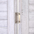 Artiss 4 Panel Room Divider 163x170cm White Shelf Storage