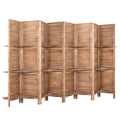 Artiss 8 Panel Room Divider Screen 326x170cm Oak Shelf