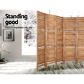 Artiss 8 Panel Room Divider Screen 326x170cm Oak Shelf