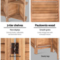Artiss 8 Panel Room Divider Screen 326x170cm Oak Shelf