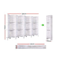 Artiss 8 Panel Room Divider Screen 326x170cm White Shelf