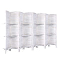 Artiss 8 Panel Room Divider Screen 326x170cm White Shelf