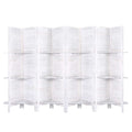 Artiss 8 Panel Room Divider Screen 326x170cm White Shelf