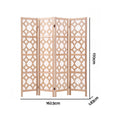 Artiss 4 Panel Room Divider Folding Privacy Screen Wooden Partition Geometric Freestanding Separator Natural 170cm