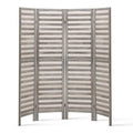 Artiss 4 Panel Room Divider Screen 163x170cm Grey Louver