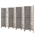 Artiss 8 Panel Room Divider Screen 326x170cm Grey Louver