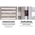 Artiss 8 Panel Room Divider Screen 326x170cm Grey Louver