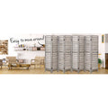 Artiss 8 Panel Room Divider Screen 326x170cm Grey Louver