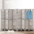 Artiss 8 Panel Room Divider Screen 326x170cm Grey Louver