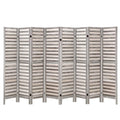 Artiss 8 Panel Room Divider Screen 326x170cm Grey Louver