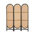 Artiss 3 Panel Room Divider Screen 151x180cm Rattan Brown