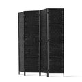 Artiss 4 Panel Room Divider Screen 163x170cm Black Woven