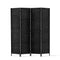 Artiss 4 Panel Room Divider Screen 163x170cm Black Woven