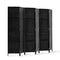 Artiss 6 Panel Room Divider Screen 245x170cm Black Woven