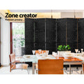 Artiss 8 Panel Room Divider Screen 326x170cm Black Woven