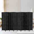 Artiss 8 Panel Room Divider Screen 326x170cm Black Woven