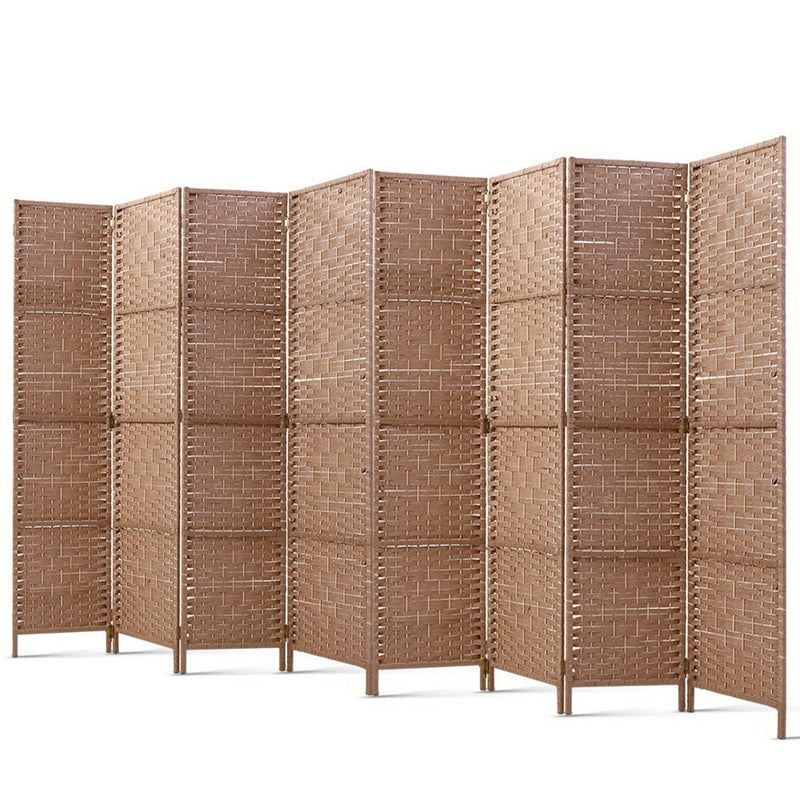Artiss 8 Panel Room Divider 326x170cm Woven Natural