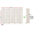 Artiss 8 Panel Room Divider 326x170cm Woven White