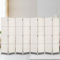 Artiss 8 Panel Room Divider 326x170cm Woven White