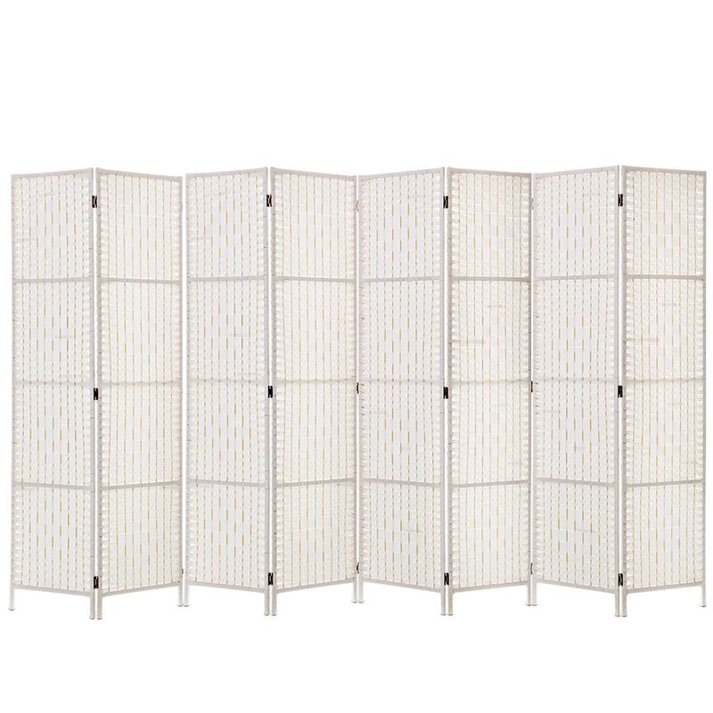 Artiss 8 Panel Room Divider 326x170cm Woven White