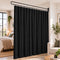 Artiss Room Divider Wall Mounted Hanging Curtain Partition Screen Black 200x220cm